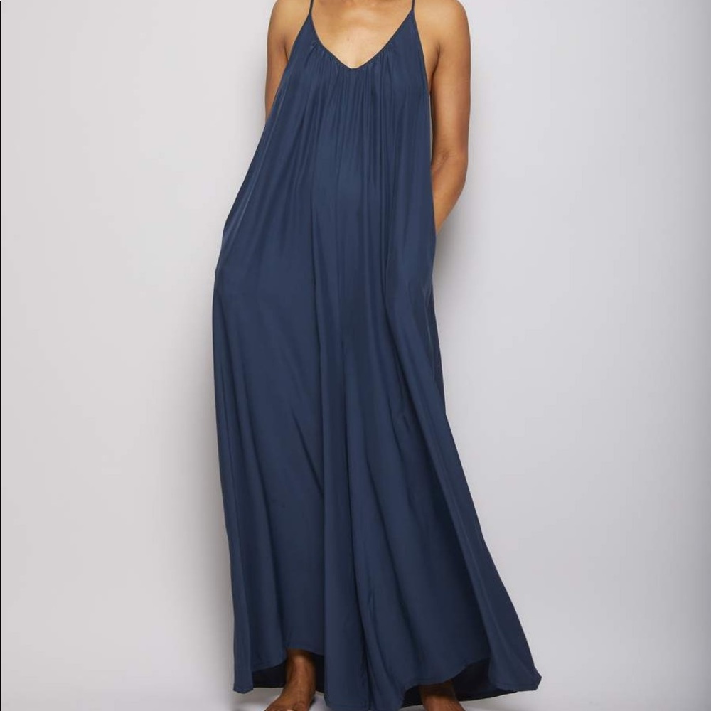 Pour Les Femmes Silk Charmeuse Jumpsuit